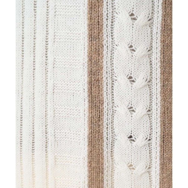 ジョルジュ・レッシュ（GEORGES RECH）/バイカラーストライプケーブルニット