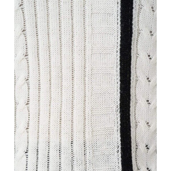 ジョルジュ・レッシュ（GEORGES RECH）/バイカラーストライプケーブルニット