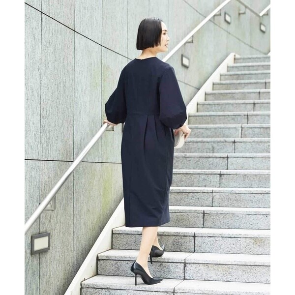 ミッシェルクラン（MICHEL KLEIN）/[小さいサイズ]［オケージョン/セレモニー］スリーブコンシャスワンピース_3