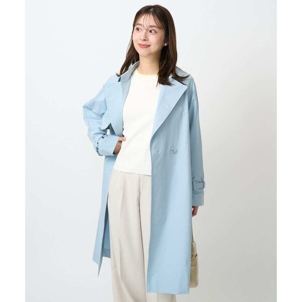 MK ミッシェルクラン（MK MICHEL KLEIN ）/【小さいサイズ】トレンチディティールロングコート/撥水/洗える_9