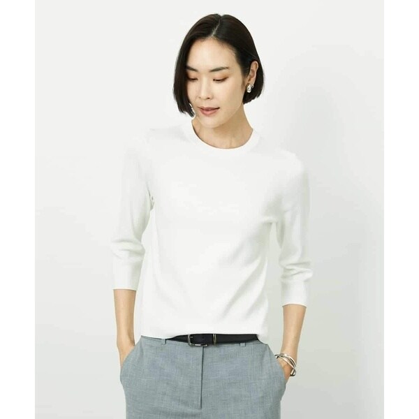 ミッシェルクラン（MICHEL KLEIN）/[小さいサイズ][アンサンブル対応]コンパクトニットプルオーバー_2