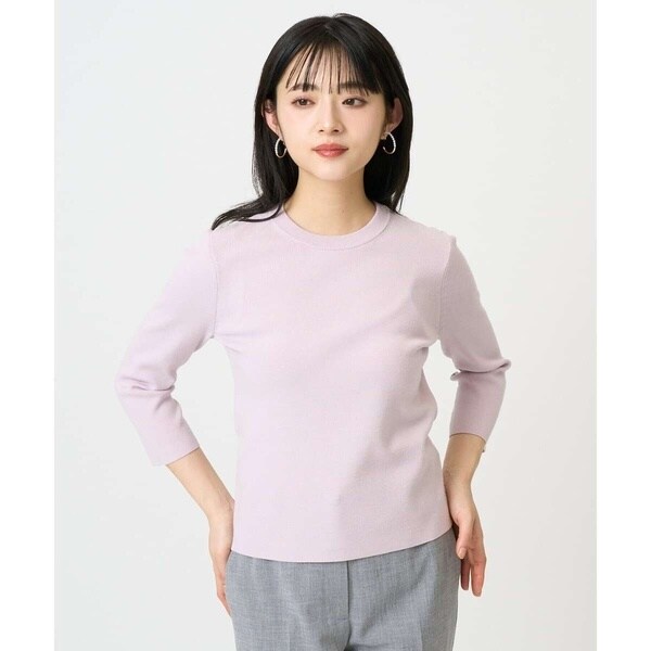 ミッシェルクラン（MICHEL KLEIN）/[小さいサイズ][アンサンブル対応]コンパクトニットプルオーバー_4