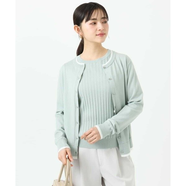 MK ミッシェルクラン（MK MICHEL KLEIN ）/【小さいサイズ】配色デザインカラーニットアンサンブル/洗える_10