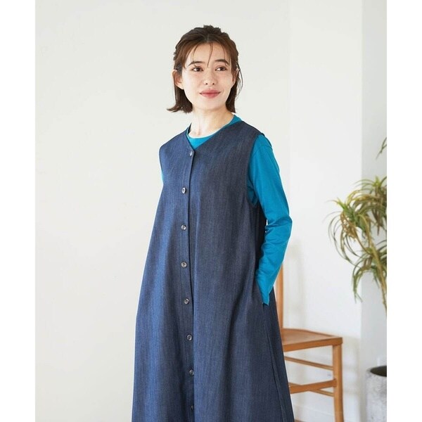 ジャンニ・ロ・ジュディチェ（GIANNI LO GIUDICE）/[セットアップ対応]デニムライクジャンパースカート_5