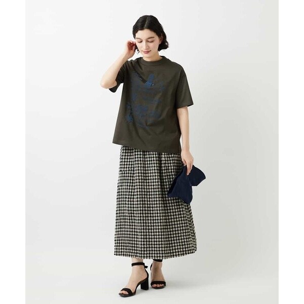 ジャンニ・ロ・ジュディチェ（GIANNI LO GIUDICE）/[セットアップ対応]リネンコットンギンガムチェックスカート_5