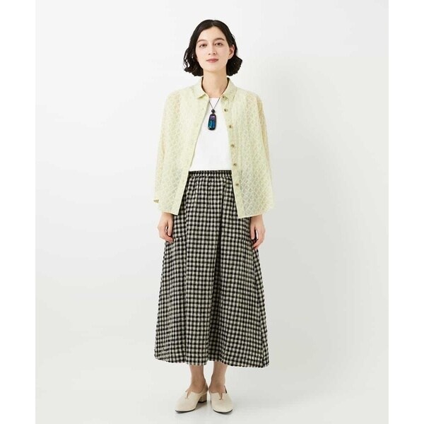 ジャンニ・ロ・ジュディチェ（GIANNI LO GIUDICE）/[セットアップ対応]リネンコットンギンガムチェックスカート_7