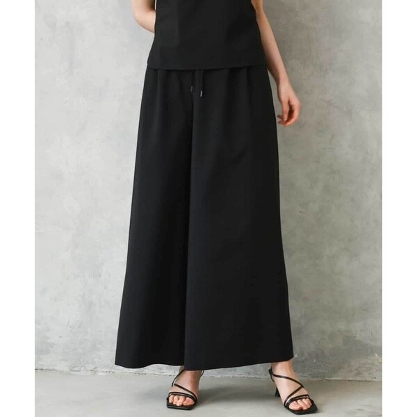ミッシェルクラン（MICHEL KLEIN）/[小さいサイズ][セットアップ対応/リラックスボトム]ドローストリングワイドパンツ_1