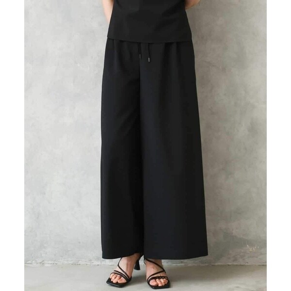 ミッシェルクラン（MICHEL KLEIN）/[小さいサイズ][セットアップ対応/リラックスボトム]ドローストリングワイドパンツ_2