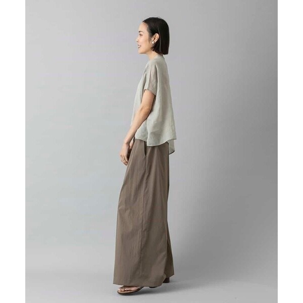 ミッシェルクラン（MICHEL KLEIN）/[小さいサイズ][セットアップ対応]リネンTブラウス_5