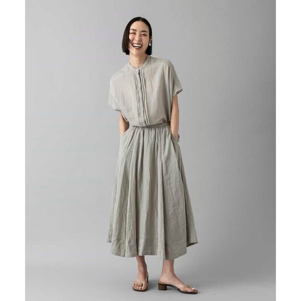 ミッシェルクラン（MICHEL KLEIN）/[小さいサイズ][セットアップ対応]リネンTブラウス_10