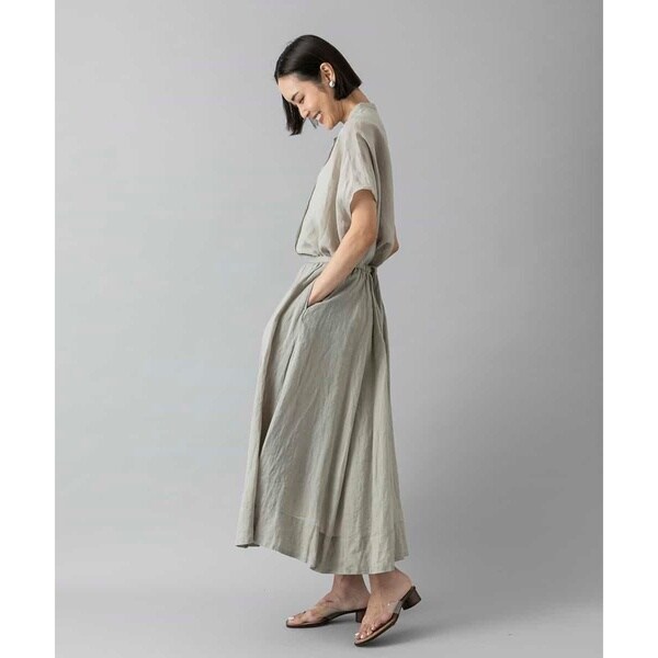 ミッシェルクラン（MICHEL KLEIN）/[小さいサイズ][セットアップ対応]リネンTブラウス_11