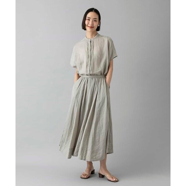 ミッシェルクラン（MICHEL KLEIN）/[小さいサイズ][セットアップ対応]リネンTブラウス_12