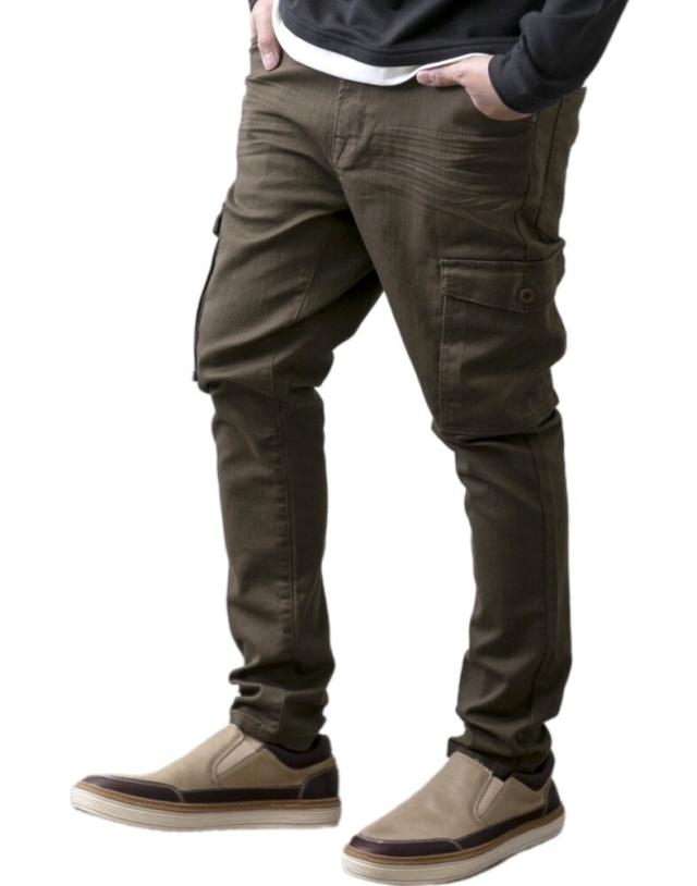 ジェネレス/サルエルパンツ メンズ カーゴパンツ ストレッチ