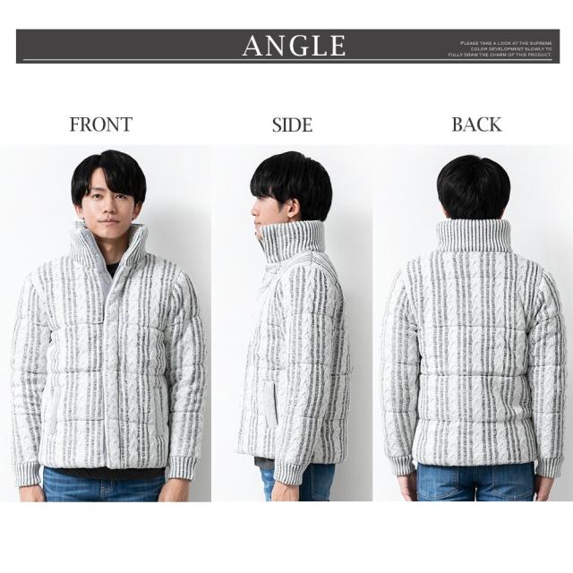 ジェネレス/中綿ジャケット メンズ 冬 ニット アウター ジャンパー