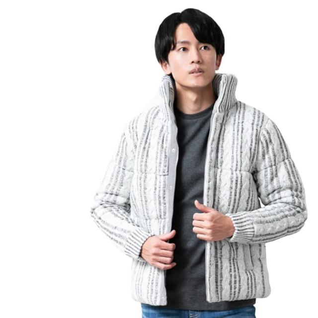 ジェネレス/中綿ジャケット メンズ 冬 ニット アウター ジャンパー