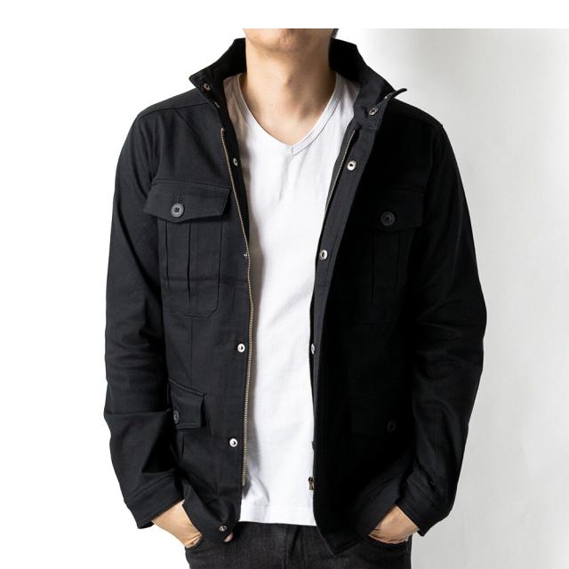 ジェネレス/M−65 フィールドジャケット メンズ ミリタリージャケット ショート丈 ストレッチツイル アウターの通販は