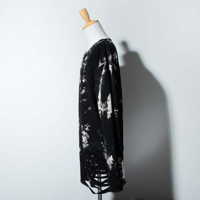 ジェネレス（geneless）/長袖 tシャツ メンズ ムラ染め 裾ダメージ ヴィジュアル系 Tシャツ おしゃれ ダメージ_11