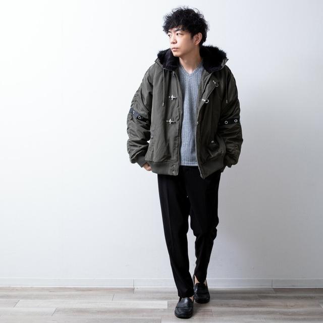 ジェネレス（geneless）/N2 ミリタリージャケット メンズ ゆったり アイレットデザイン フライトジャケット ミリタリー_15