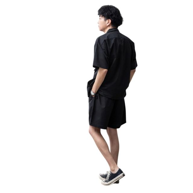 ジェネレス（geneless）/セットアップ シャツジャケット ショートパンツ ハーフパンツ ギアテック 短パン 開襟シャツ