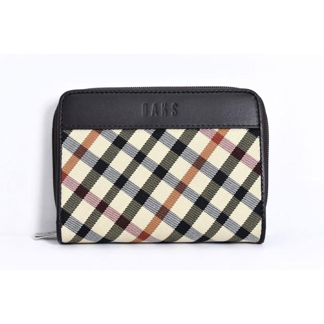 ダックス/HouseCheck（ハウスチェック） ラウンドファスナー二つ折り財布 DAKS ダックス