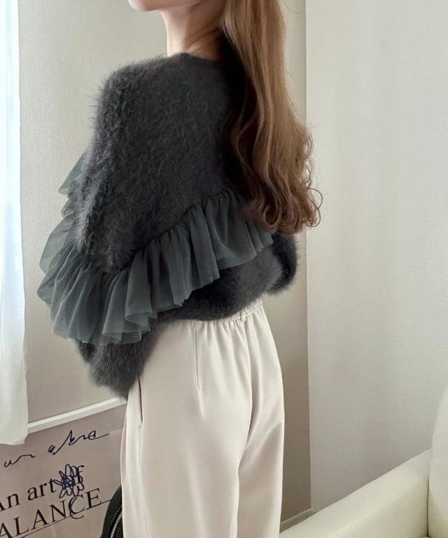 ルエレ（Louere）/フリルチュールシャギーニット