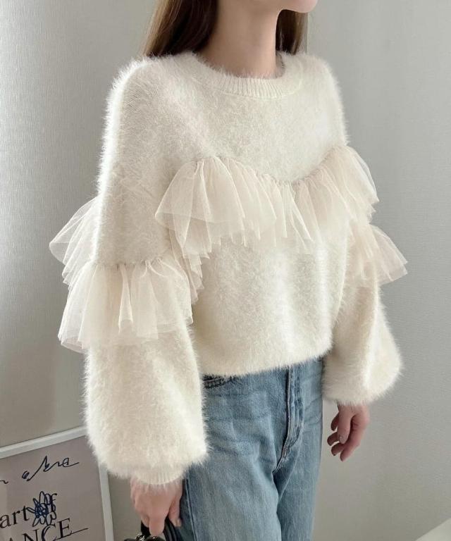 ルエレ（Louere）/フリルチュールシャギーニット