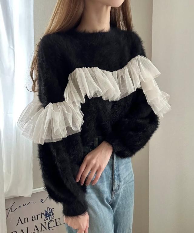 ルエレ（Louere）/フリルチュールシャギーニット