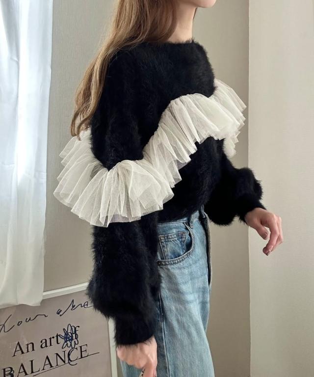 ルエレ（Louere）/フリルチュールシャギーニット