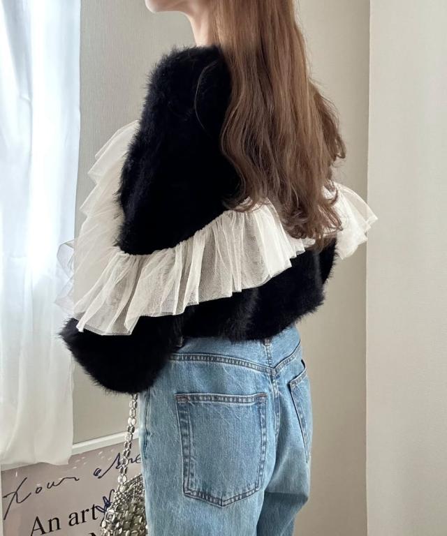 ルエレ（Louere）/フリルチュールシャギーニット