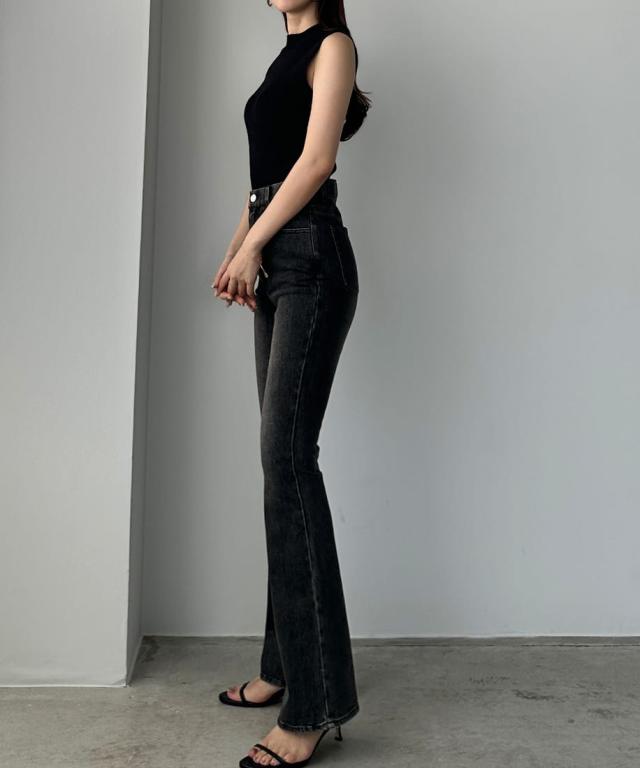 【タグ付き】Louere ルエレ　ストレッチフレアデニムパンツ ルエレ（Louere）/Louere ストレッチフレアデニムパンツの通販は