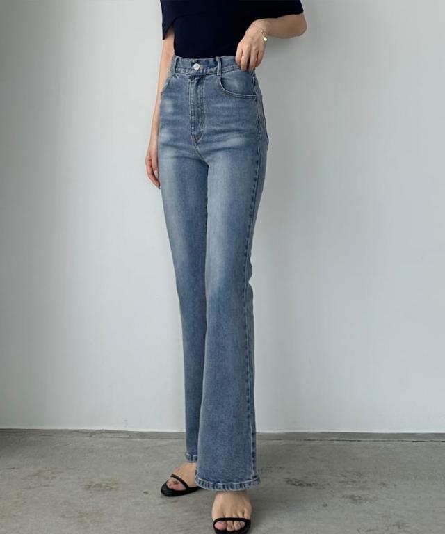 louere ストレッチフレアデニムパンツ JUNOAH｜Louere ストレッチフレアデニムパンツ | Rakuten