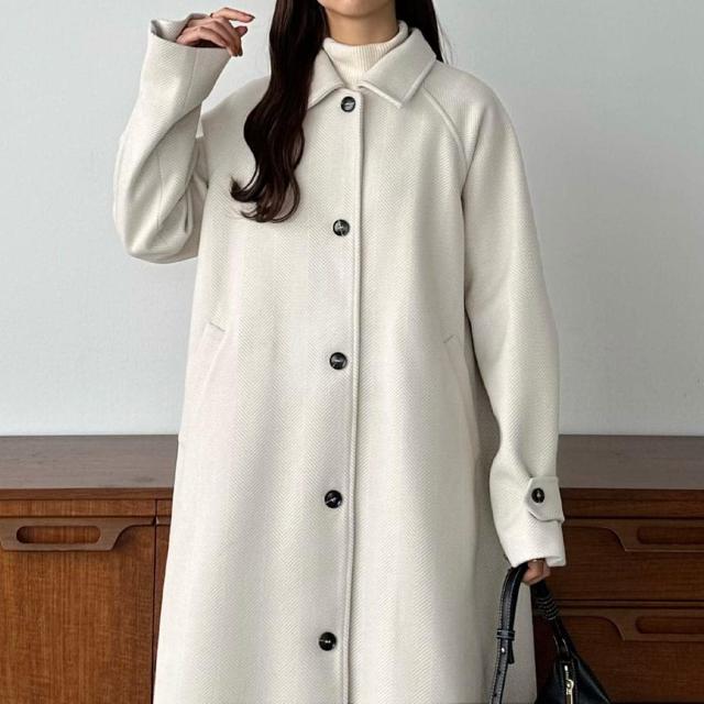 カラウティア（callautia）/callautia　ヘリンボーンステンカラーロングコート