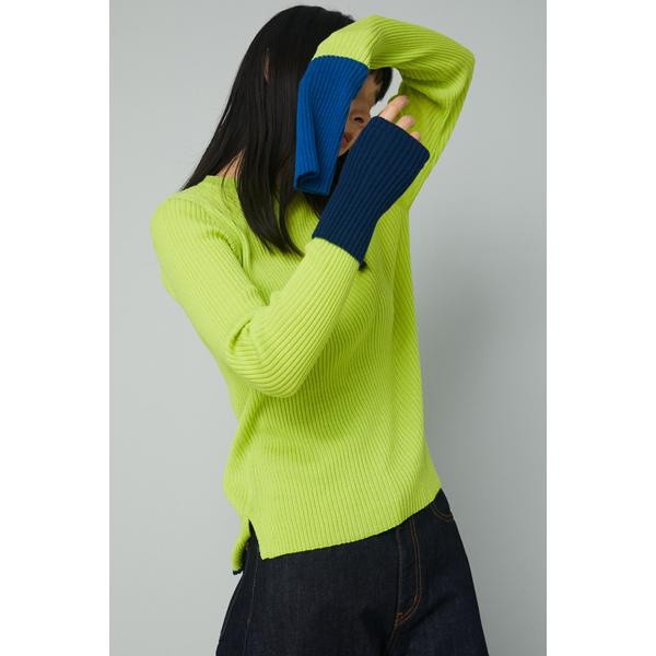 ヘリンドットサイ（HeRIN．CYE）/Color block pullover