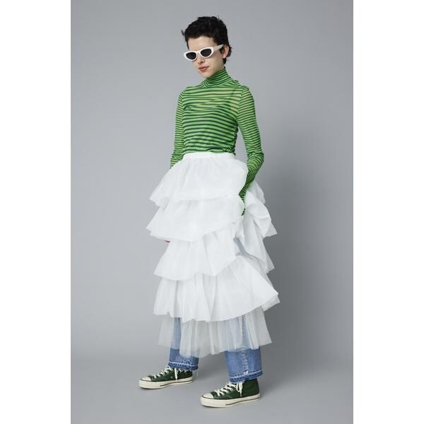 ヘリンドットサイ（HeRIN．CYE）/Many gather sheer skirt