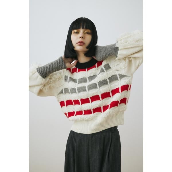 ヘリンドットサイ（HeRIN．CYE）/Knit design tops