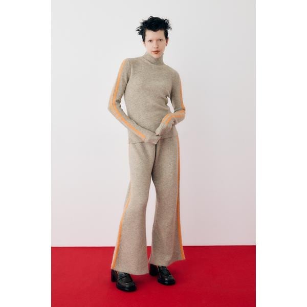 ヘリンドットサイ（HeRIN．CYE）/Line knit pants