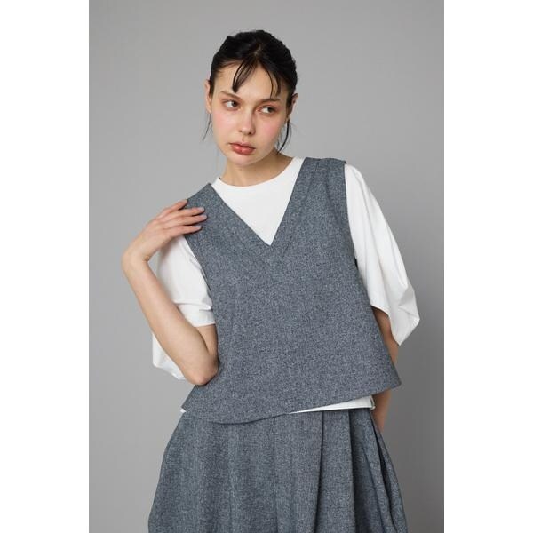 ヘリンドットサイ（HeRIN．CYE）/V neck vest_2
