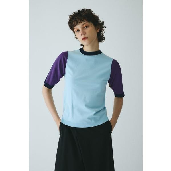 ヘリンドットサイ（HeRIN．CYE）/Color block knit tops