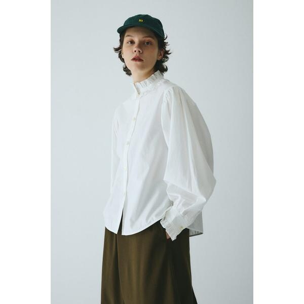 ヘリンドットサイ（HeRIN．CYE）/Frill neck shirt