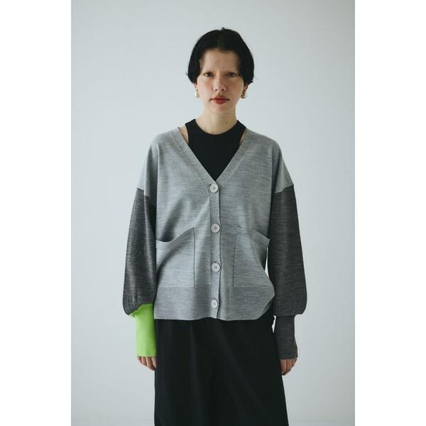 ヘリンドットサイ（HeRIN．CYE）/Bicolor knit cardigan