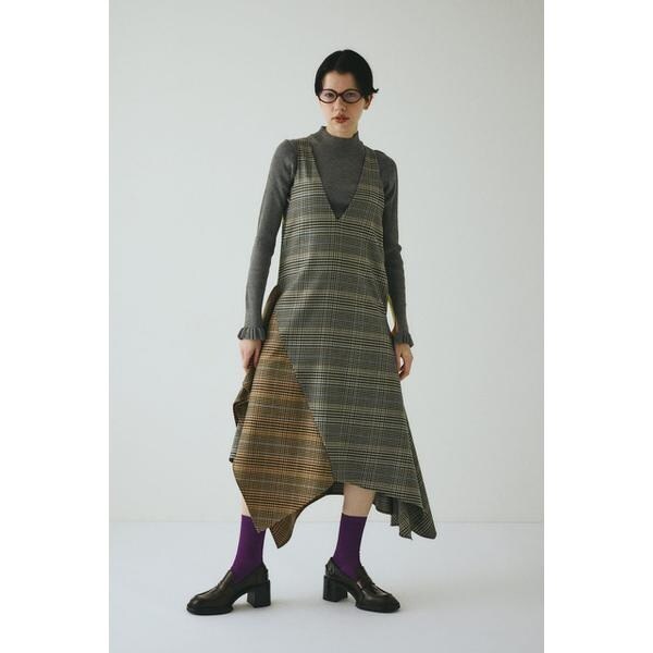 ヘリンドットサイ（HeRIN．CYE）/V design check dress