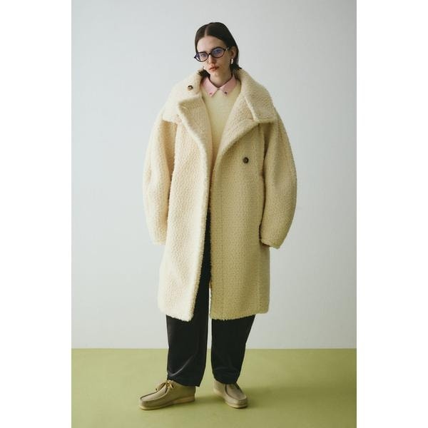 ヘリンドットサイ（HeRIN．CYE）/Stand collar boa coat_1