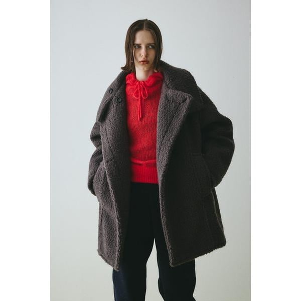 ヘリンドットサイ（HeRIN．CYE）/Stand collar boa coat_2