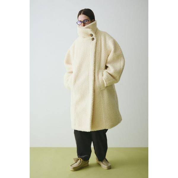 ヘリンドットサイ（HeRIN．CYE）/Stand collar boa coat_5
