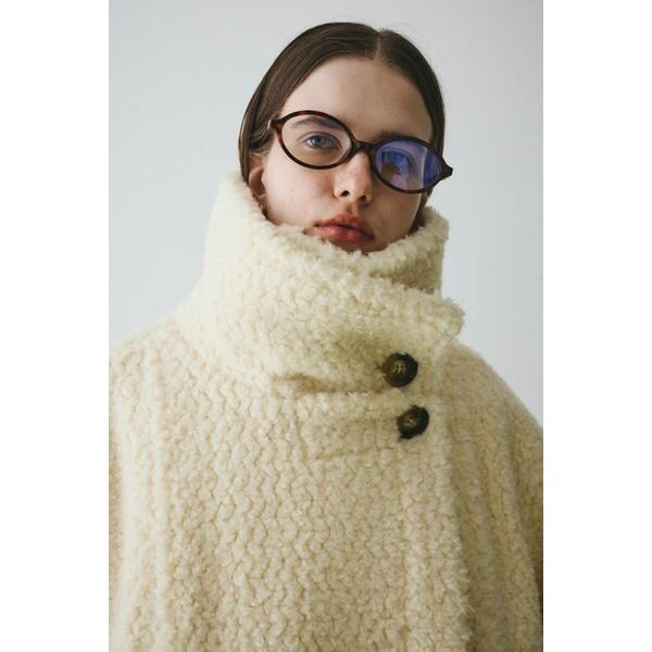 ヘリンドットサイ（HeRIN．CYE）/Stand collar boa coat_6