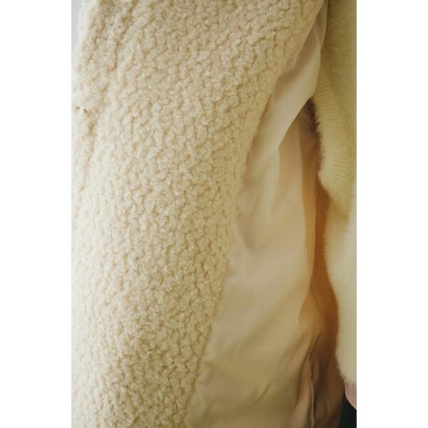 ヘリンドットサイ（HeRIN．CYE）/Stand collar boa coat_10