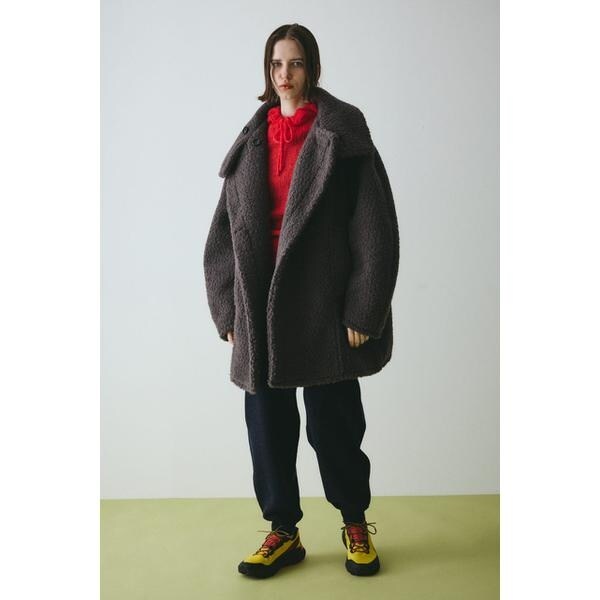 ヘリンドットサイ（HeRIN．CYE）/Stand collar boa coat_11