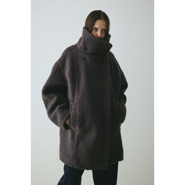 ヘリンドットサイ（HeRIN．CYE）/Stand collar boa coat_14