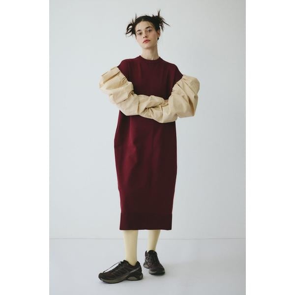 ヘリンドットサイ（HeRIN．CYE）/Volume sleeve knit dress