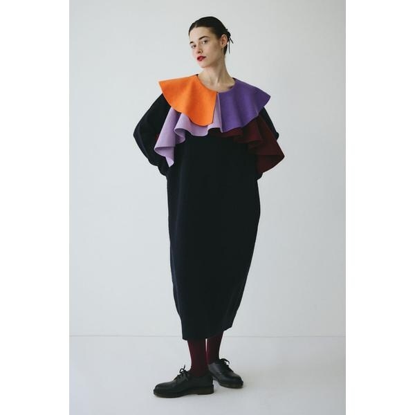 【NEW】ヘリンドットサイ（HeRIN．CYE）/［予約］Ruffle knit dress